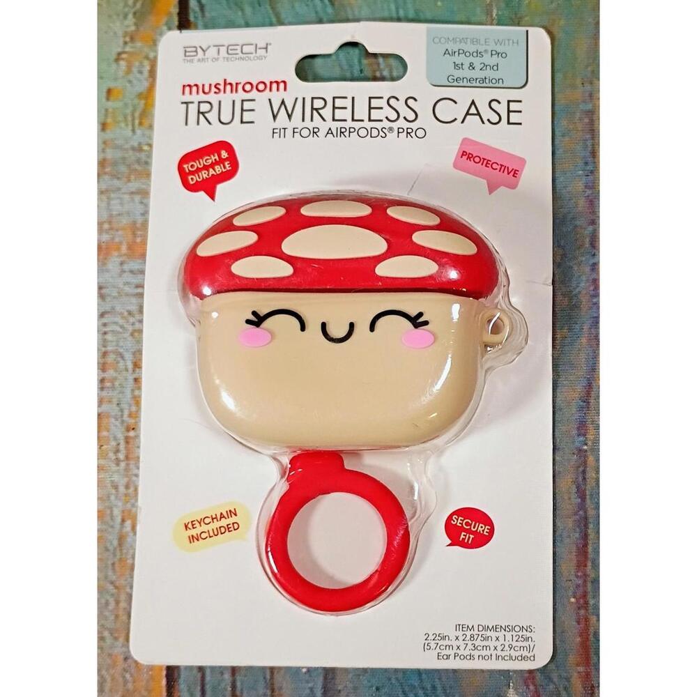 BYTECH Mushroom True Wireless Case for AirPods Pro 1st &‎ 2nd Generation